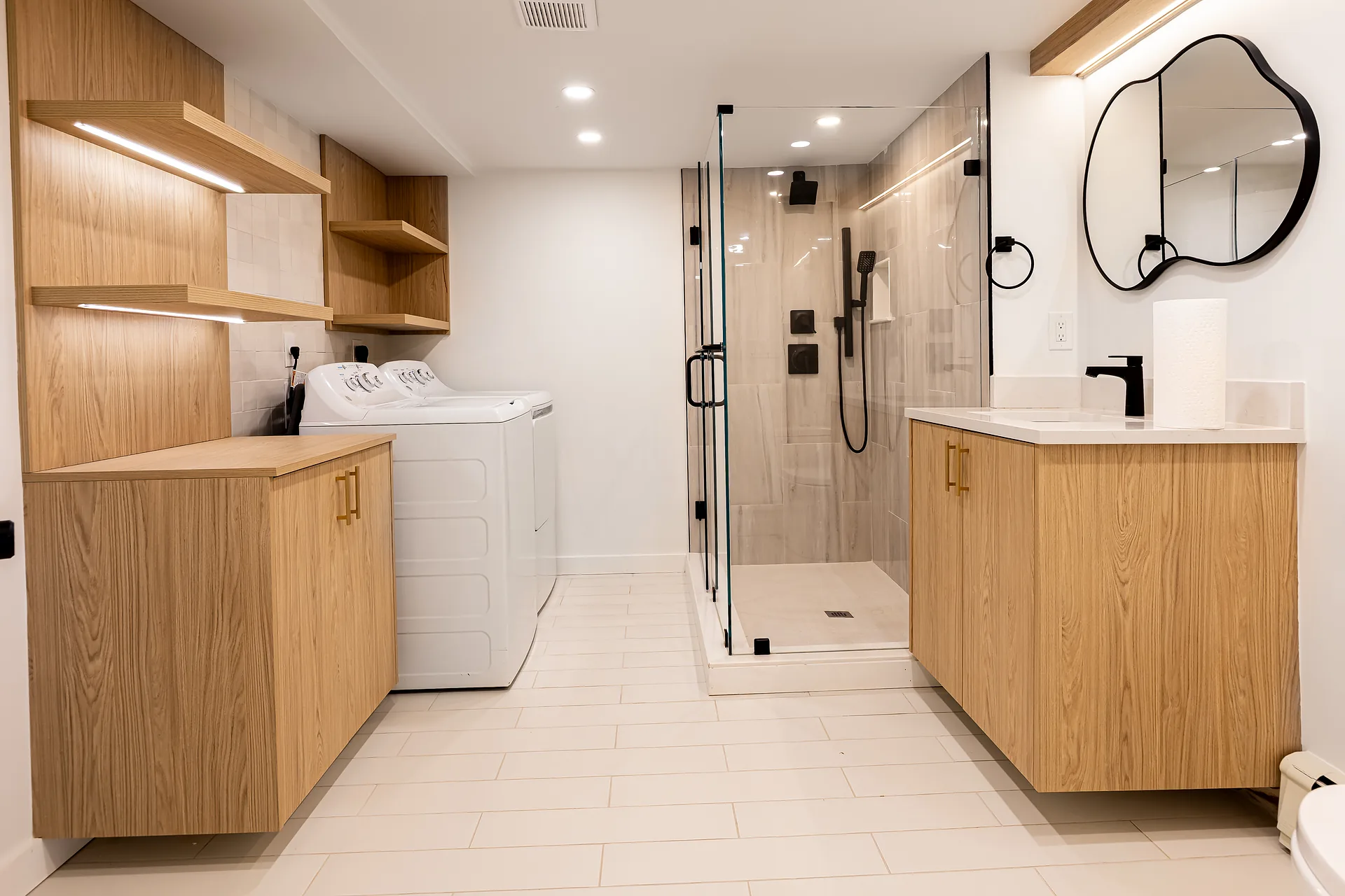 Bathroom vanity and shower update by Prospera Home Solutions in Utah